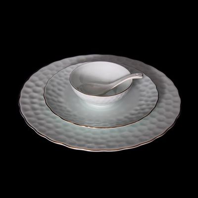 廠家直銷 *酒店陶瓷餐具 酒店擺臺(tái) 龍泉水立方加金(青)